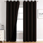 ChrisDowa 100% Blackout Curtains 108 inch Long for Bedroom with Black Liner, 2 Thick Layers Total Blackout Thermal Insulated Grommet Window Curtains 2 Panels Set (Brown, 52 x 108 Inch)