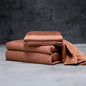 LUXOME Luxury Sheet Set | 100% Rayon (Viscose) from Bamboo | Twin XL - Terracotta | Deep Pockets | 3-Piece Set (Fitted, Flat, Pillowcase)