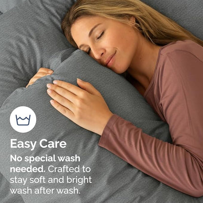 Queen Pillow Cases Set of 10 - Ultra Soft Hotel Quality Pillowcase Covers - Comfy & Wrinkle Free - Shrink, Stain and Fade Resistant - Machine Washable Pillow Protectors - 10 Piece Set - Heathered Grey