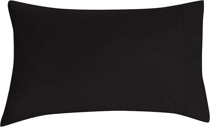 Amazon Basics Lightweight Super Soft Easy Care Wrinkle Free Microfiber 3 Piece Bed Sheet Set with 14-Inch Deep Pockets, Twin, Black, Solid, Kids, Men & Women Bedding