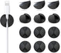 12 Pack Cable Clips, Znben Cord Organizer Holder Adhesive Cable Management Charger Wire Holder Clips for Desk, Home, Office, Car, Cubicle, Nightstand Black