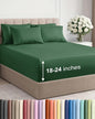 Extra Deep Full Sheet Set - 6 Piece Breathable and Cooling Sheets - Hotel Luxury Bed Sheets Set - Easy Fit - Soft, Wrinkle Free and Comfy Sheets Set - Emerald Green Sheet Set with Extra Deep Pockets