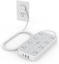 TESSAN Power Strip Surge Protector, Flat Plug Extension Cord with 8 Outlets 3 USB Charger(1 USB C), 1080 Joules Protection, Wall Mountable Charging Station for Home Office School Dorm Room Essentials