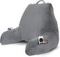 Nestl Reading Pillow with Shredded Memory Foam, Designed for Sitting Up in Bed and Couch, Back and Arms Adjustable Support for Adult & Teens Backrest Pillows for Reading, with Washable Cover Grey