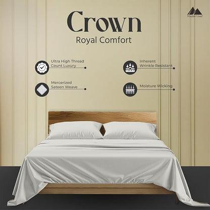 Mayfair Linen Standard Pillowcases Set of 2 - Luxury 2000 Series 100% Egyptian Cotton Standard/Queen Size Pillow Cases, Soft, Envelope Closure Hotel Quality Pillowcase (21 x 32, Light Grey)