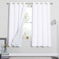 RYB HOME 100% White Blackout Curtains, Anti Dust Small Particle Mountain Fires Smog Filter Drapes Noise Reducing Energy Effieient Window Dressing for Furance Nursery Bedroom, W52 x L63 inch, 2 Panels