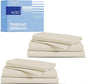 THREAD SPREAD 2-Pack Twin Cotton Sheets Sets - 400 Thread Count 100% Cotton Sateen Weave - Extra Soft, Breathable, Hotel Quality Cooling Sheets, 2 Sets of Twin Size Deep Pocket Bed Sheets (Ivory)