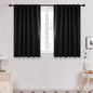 Deconovo Blackout Curtains, Thermal Insulated, W52 x L54 2 Panels, Back Tab, Machine Washable, Room-Darkening Drapes for Bedroom/Living Room Black