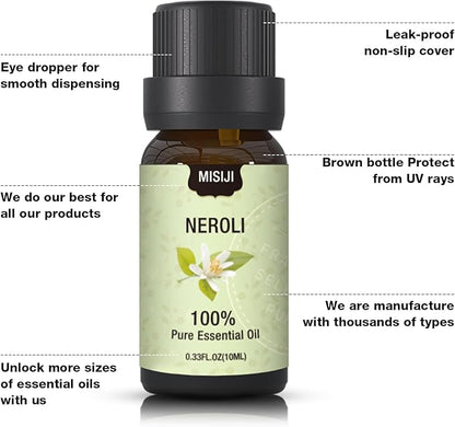 Essential Oils Set-Essential Oils for Diffuser for Home,Diffuser Oils Scents for Aromatherapy,Laundry,Candle&Soap Making,Humidifiers 6 X 10ML