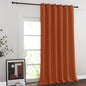 NICETOWN Room Divider Curtain 132 Inches Long, Wide Blackout Sliding Door Curtain for Bedroom, Room Darkening Privacy Window Curtain for Patio Door (1 Panel Set, Burnt Orange, 80 x 132 Inch)