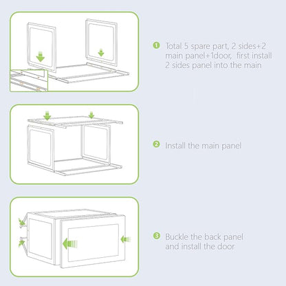 XL Shoe Storage Box,8 Pack Drop Side Shoe Boxes Clear Plastic Stackable,Sneaker Display Case with Magnetic Door Fit up to US 13（13.4”x 10.6”x 8.3”(8 Pack Clear)