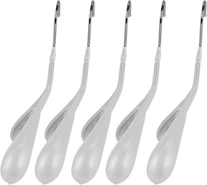 Mawa by Reston Lloyd BodyForm Series Non-Slip Space-Saving Clothes Hanger For Jackets, Suits & Coats, 16-1/2",Style 42/L, Set of 5, White