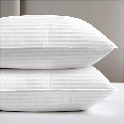 viewstar Bed Pillows, Hotel Quality, Down Alternative Big Pillow for Side, Back, or Stomach Sleepers, Soft, White, King