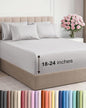 Extra Deep Cal King Sheet Set - 6 Piece Breathable and Cooling Sheets - Hotel Luxury Bed Sheets Set - Easy Fit - Soft, Wrinkle Free and Comfy Sheets Set - French Grey Sheet Set with Extra Deep Pockets