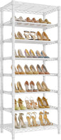 VIPEK S1 Shoe Rack, 8-Tier Metal Durable Shoe Organizer, Heavy Duty Large Capacity Up to 24 Pairs, Adjustable & Detachable Shoe Shelves for Entryway/Bedroom/Closet, Holds Up to 544 lbs, White