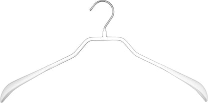 Mawa by Reston Lloyd BodyForm Series Non-Slip Space-Saving Clothes Hanger for Jackets, Suits and Coats, 16 1/2", Style 42/L, 1-Each, White