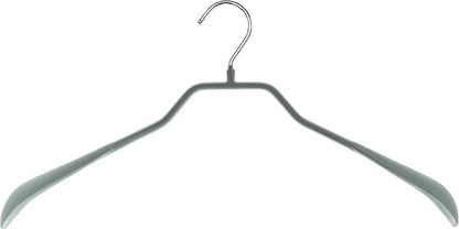 Mawa by Reston Lloyd BodyForm Series Non-Slip Space-Saving Clothes Hanger for Jackets, Suits & Coats, 16-1/2", Style 42/L, 1-Each, Silver