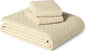 Amazon Basics Brushed Microfiber Quilt Set, Extra Soft with Natural Texture, 3-Piece,King, Beige