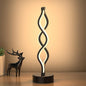 NUÜR Infinity Spiral LED Table Lamp Black, Dimmable Metallic Bedside Lamp with Touch Controller, 3 Colour Temperature, 15.8 Inch Height, Decorative Lamp for Home, Living Room
