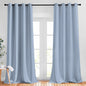 NICETOWN Blackout 102 inch Curtains for Living Room, Grommet Thermal Curtains Room Darkening Window Treatments Sound Reducing for Bedroom, Vintage Blue, 2 Panels, W52 x L102