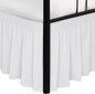 Biscaynebay Wrap Around Bed Skirts with Split Corners for King Beds 25" Drop, White Adjustable Elastic Dust Ruffles Easy Fit Wrinkle & Fade Resistant Silky Luxurious Fabric Machine Washable