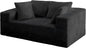 2-Seater Deep-Seat Corduroy Lounge Sleeper Sofa - No Assembly, Frameless Foam Cloud Couch for Living Room, Bedroom, Apartment, Dorm, Office