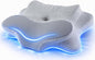 Side Sleeper Cervical Pillow with Butterfly Contour, Dual-Height Ergonomic Memory Foam Pillow for Neck Support, Washable Cover, 24.41" x 15.57