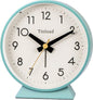 4.5" Battery Operated Antique Retro Analog Alarm Clock, Small Silent Bedside Desk Clock,Lighted on Demand, Battery Operated, Snooze, for Living Room, Bedroom, Bedside, Desk(Green)