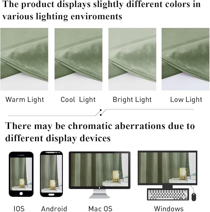 StangH Sage Green Nursery Curtains 90 inches Long Living Room Velvet Thermal Insulated Sliding Door Curtains Elegant Home Decor for Bedroom Office, W62 x L90, 2 Panels