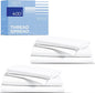 THREAD SPREAD 2-Pack Twin XL Sheet Sets Cotton - 400 Thread Count 100% Cotton Sateen Weave - Soft, Breathable, Hotel Quality Cooling Sheets, 2 Sets of Twin XL Size Deep Pocket Bed Sheets (White)