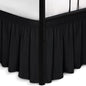 Biscaynebay Wrap Around Bed Skirts with Split Corners for Twin/Twin XL Beds 18" Drop, Black Adjustable Elastic Dust Ruffles Easy Fit Wrinkle Resistant Silky Luxurious Fabric Machine Washable