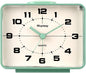 Retro Analog Alarm Clock,Battery Operated,4" Vintage Decor for Bedroom, Nightstand, Bedside, Desk, Table,Silent,Lighted on Demand and Snooze,Ascending Beep Sounds,Easy to Set(Green)