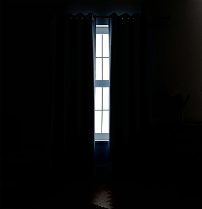 MIUCO Room Darkening Soild Grommet Blackout Curtains Panels for Nursery Window Curtains Set of 2 52x95 Inch Sky Blue, Bonus 2 Tie Backs Included