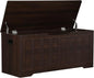 43.3" Storage Chest Extra Large,Storage Trunk with 2 Safety Hinges,Wooden Storage Bench,Shoe Bench,43.3x15.7x19.1 Inch,Easy Assembly,Storage Bench for Bedroom,Living Room,entryway(Espresso).