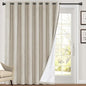 PrinceDeco 100% Blackout Curtains 84 Inches Long Extra Wide Sliding Glass Door Curtain Patio Door Curtains for Sliding Glass Door Thermal Insulated for Winter,100 X 84 Window Treatment,Cobblestone