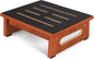 One Step Stool for Adults Seniors with Non-Slip Rubber Stepping Surface, Heavy Duty Wooden Step Stool with 450 LBS Capacity Bed Steps for High Beds, Bathroom, Bedroom, Kitchen & Kids Bedside Support