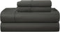 CHATEAU HOME COLLECTION California King Sheet Sets, 400 Thread Count Cotton Bed Sheets Deep Pocket Fits Upto 17", Soft & Comfy Cal King Sheets- Charcoal