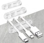 SOULWIT Cable Holder Clips, 3-Pack Cable Management Cord Organizer Clips Silicone Self Adhesive for Desktop USB Charging Cable Nightstand Power Cord Mouse Cable Wire PC Office Home