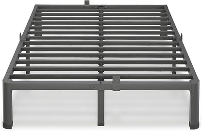 10 Inch King Size Bed Frame, 3500Lbs Heavy Duty Metal Platform with Round Corner Legs Mattress Slide Stopper, Steel Slat Support No Box Spring Needed, Noise Free, Non-Slip, Easy Assembly