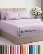 Extra Deep King Sheet Set - 6 Piece Breathable and Cooling Sheets - Hotel Luxury Bed Sheets Set - Easy Fit - Soft, Wrinkle Free and Comfy Sheets Set - Light Lavender Sheet Set with Extra Deep Pockets