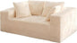 Boneless Cloud Couch Sofa, 2 Seater Deep Seat Modern Lounge Sleeper Couch, No Assemble, Corduroy Compression Upholstered Couches for Living Room, Bedroom, Apartment, Dorm, Office