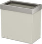 Gatco Modern Rectangle Wastebasket, Matte Pearl and Satin Nickel Combo - Stainless Steel Trash Can with Removable Lid, Leakproof, 3 Gallon Capacity for Bathroom, Bedroom, Kitchen, or Office