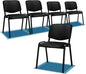 VINGLI Waiting Room Chairs, 5-Pack PU Church Conference Stackable, Office Guest Chairs & Reception Stacking Chair for Meeting Room, Office Lobby, Simple&Space-Saving