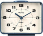 Retro Analog Alarm Clock, Battery Operated,4" Vintage Decor for Bedroom, Nightstand, Bedside, Desk, Table,Silent,Lighted on Demand and Snooze,Ascending Beep Sounds,Easy to Set (Blue)