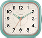 4.5" Vintage Retro Analog Alarm Clock, Super Silent Non Ticking Clock with Manual Light, Snooze, Battery Operated, Simply Design, for Living Room, Bedroom, Bedside, Desk(Green)