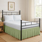 Ruffled Bed Skirt Split Corners with Platform, Tailored Fit Hotel Quality Wrinkle Free Ultra-Soft Microfiber Dust Ruffle, Upto 14 Inch Drop, Full, Sage
