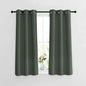 NICETOWN Blackout Curtains 48 inch Long for Bedroom - Window Treatment Thermal Insulated Blinds Solid Grommet Vertical Drapes for Kitchen, Dark Mallard, Set of 2, W37 x L48