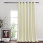 NICETOWN Sliding Door Curtain 108 inches Long, Blackout Patio Door Panel Privacy Thermal Insulated Sound Reducing Room Divider Drape for Bedroom/Living Room (1 Panel, Beige, W80 x L108)