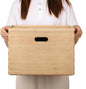 BAMOTTO Lidded Bamboo Storage Bins & Box/Cube/Basket, Home Kitchen and Office Storage Boxes with Handles & Stackable for Organizer Tableware, Crafts, Office Shelf Books, Large, 14.6”x10.2”x9.6”