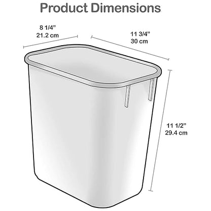 Acrimet Wastebasket Bin for Recycling and Waste, 3.25 Gallon/ 13 Quart/ 12 Liter (Plastic) (Green and Blue) (Set of 2)